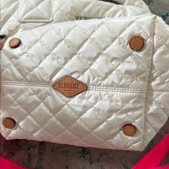 MZ Wallace Mini Metro Tote Deluxe- Pearl & Iridescent - Picture 6 of 8